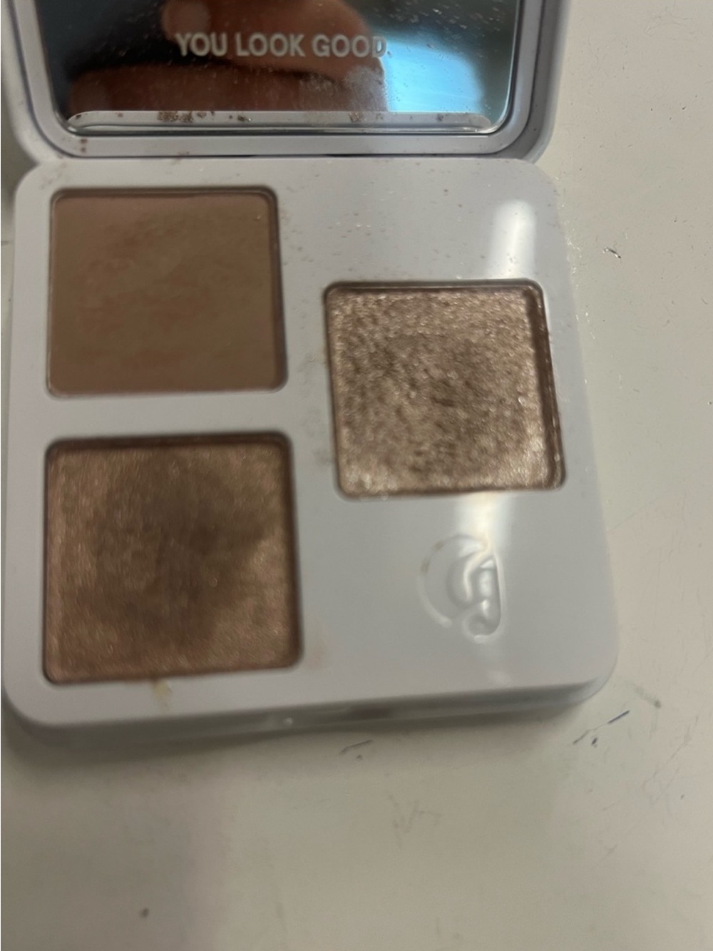Glossier Neutral Eyeshadow Trio — Taupe, Bronze & Champagne Shimmer